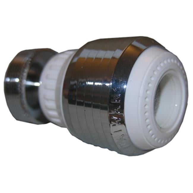 Chrome White Dual Thread Swivel Spray Aerator
