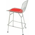 thumbnail image 1 of mid century modern chrome wire counter stool (black), 1 of 12