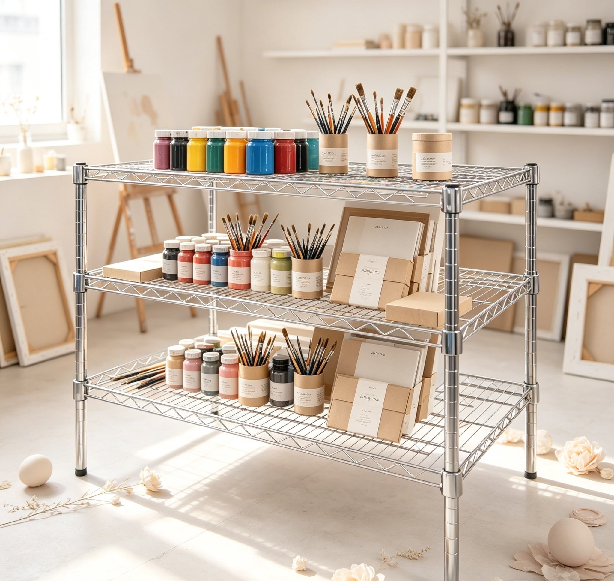 Chrome Wire Shelving, Pack of 2 Shelves, Heavy Duty Storage Shelves, 30 ...