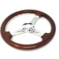 thumbnail image 1 of Chrome Wood Steering Wheel W/ Adapter Gm Chevy Jeep Buick Cadillac Dodge", 1 of 3