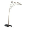 thumbnail image 1 of Chrome and Black Floor Lamp with Curvy Dome Shades,Silver Metal Lighting Lamps, 1 of 5