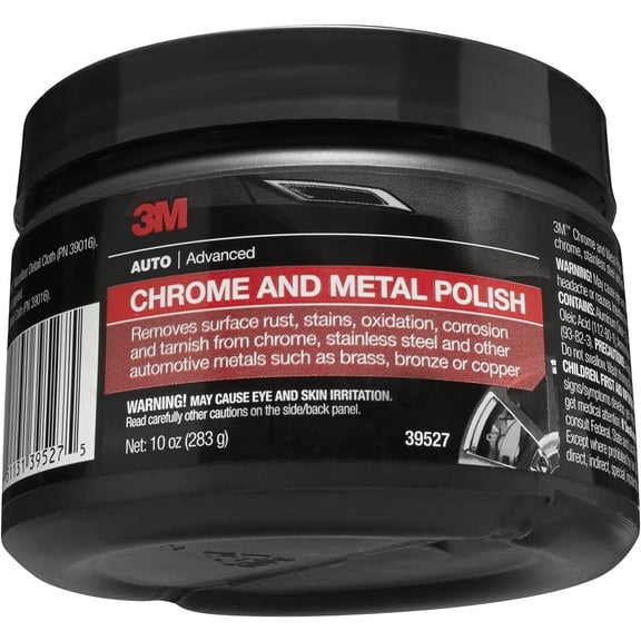 Chrome and Metal Polish, 39527, 10 oz, Used on Wheels, Trim and Bumpers, for Automotive