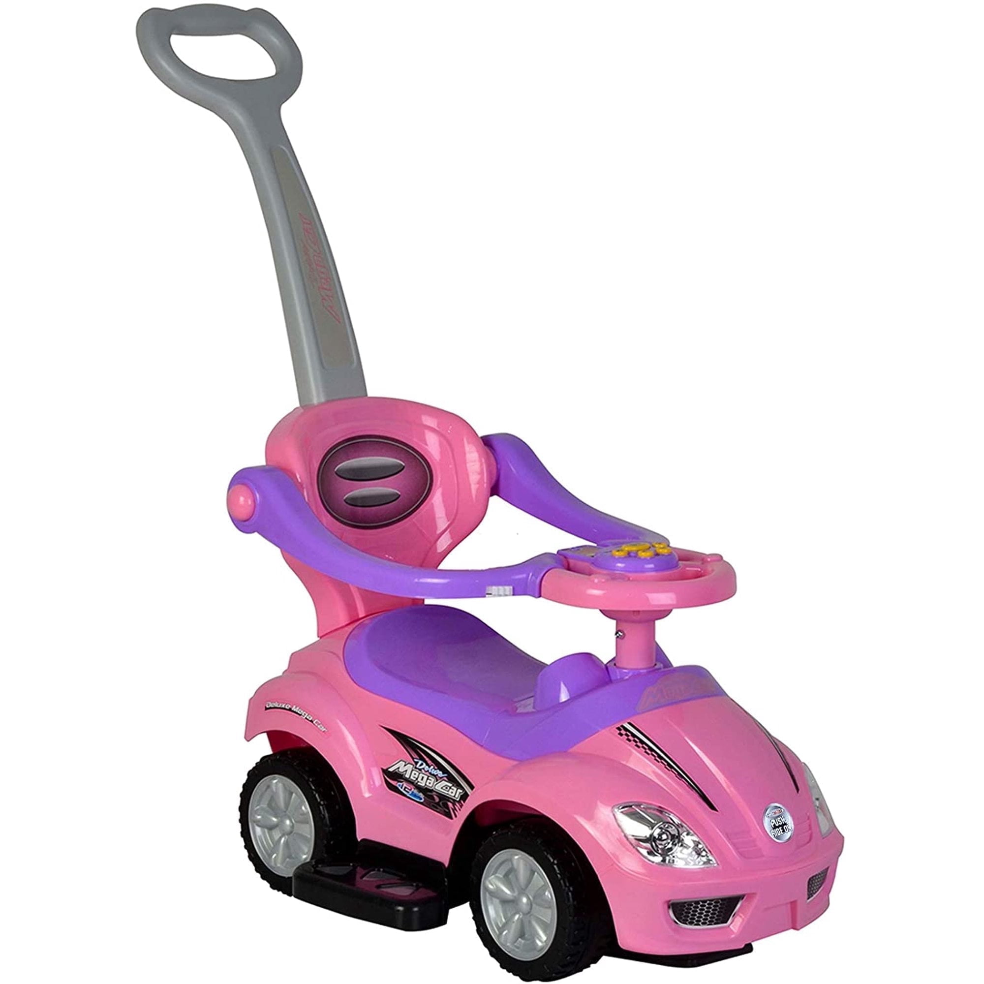 ChromeWheels 3 in 1 Ride on Toys Pushing Car Pink