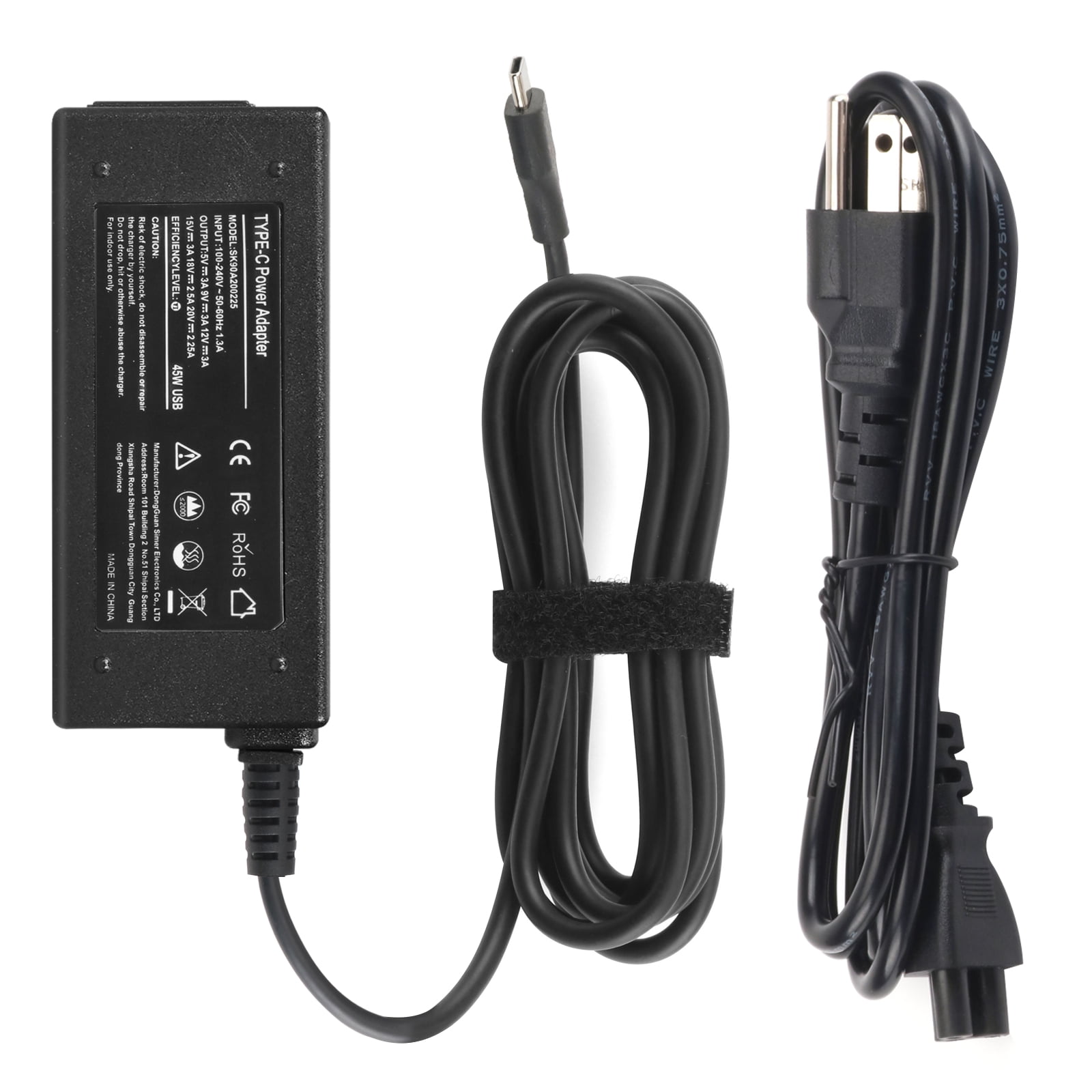 Chromebook 11 14 USB-C Laptop Charger AC Adapter Power Replacement for HP 45W Chromebook Type C Series Notebook Power Supply Cord