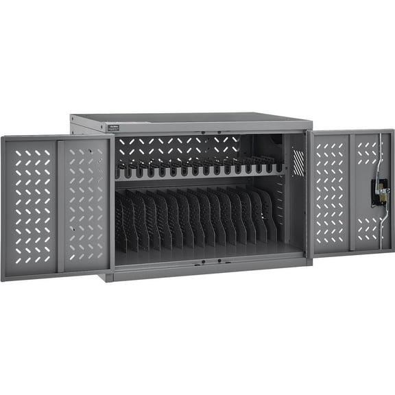 Global Industrial 16-Device Charging Cabinet For Chromebooks & Tablets Gray Unas