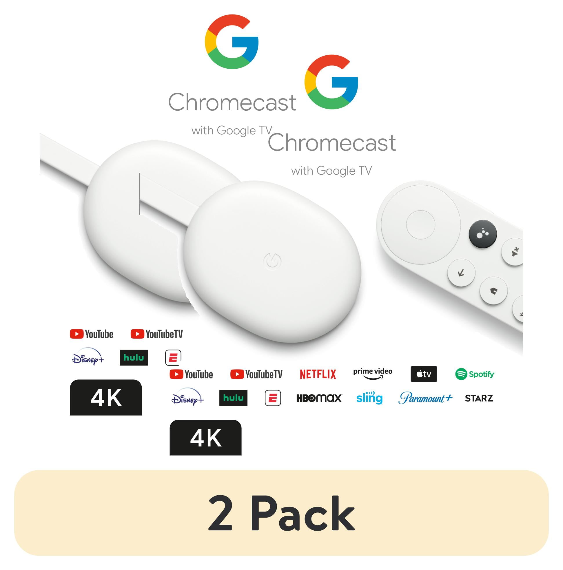 Chromecast with Google TV (4K), 2-pack