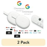 (2 pack) Chromecast with Google TV - Streaming Entertainment in 4K HDR