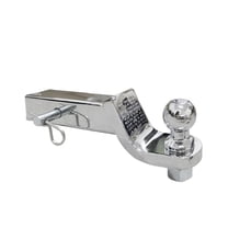 Chromed 2 Inch Towbar Tongue Ball Mount With Towball And Hitch Pin RV Parts Car Camper Accessories Caravan Components ,Heavy-Duty