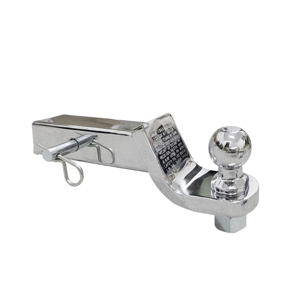 Chromed 2 Inch Towbar Tongue Ball Mount With Towball And Hitch Pin RV Parts Car Camper Accessories Caravan Components ,Universal Fit
