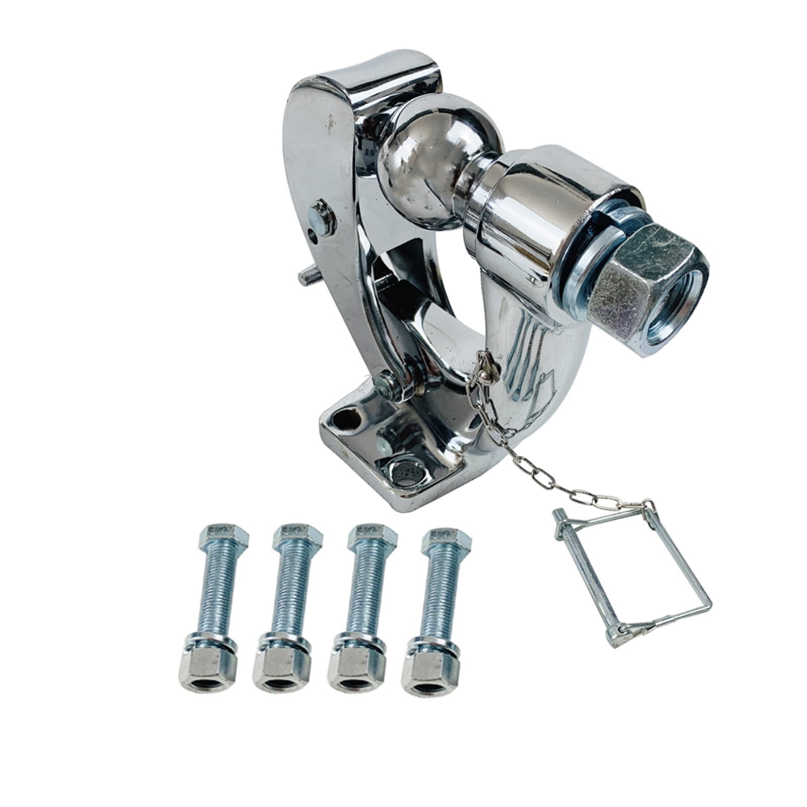 Chromed 5TON Pintle Hook Combo With 2" 50mm Ball Trailer Hitch Towing