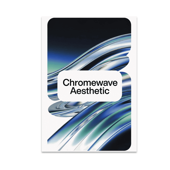 Chromewave Aesthetic Wall Art - Retrofuture Decor Enthusiast - 13x19 Poster Print