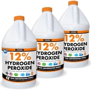 Chromex 12% Hydrogen Peroxide Concentrate, Food Grade Household Cleaner, 3 Gallons