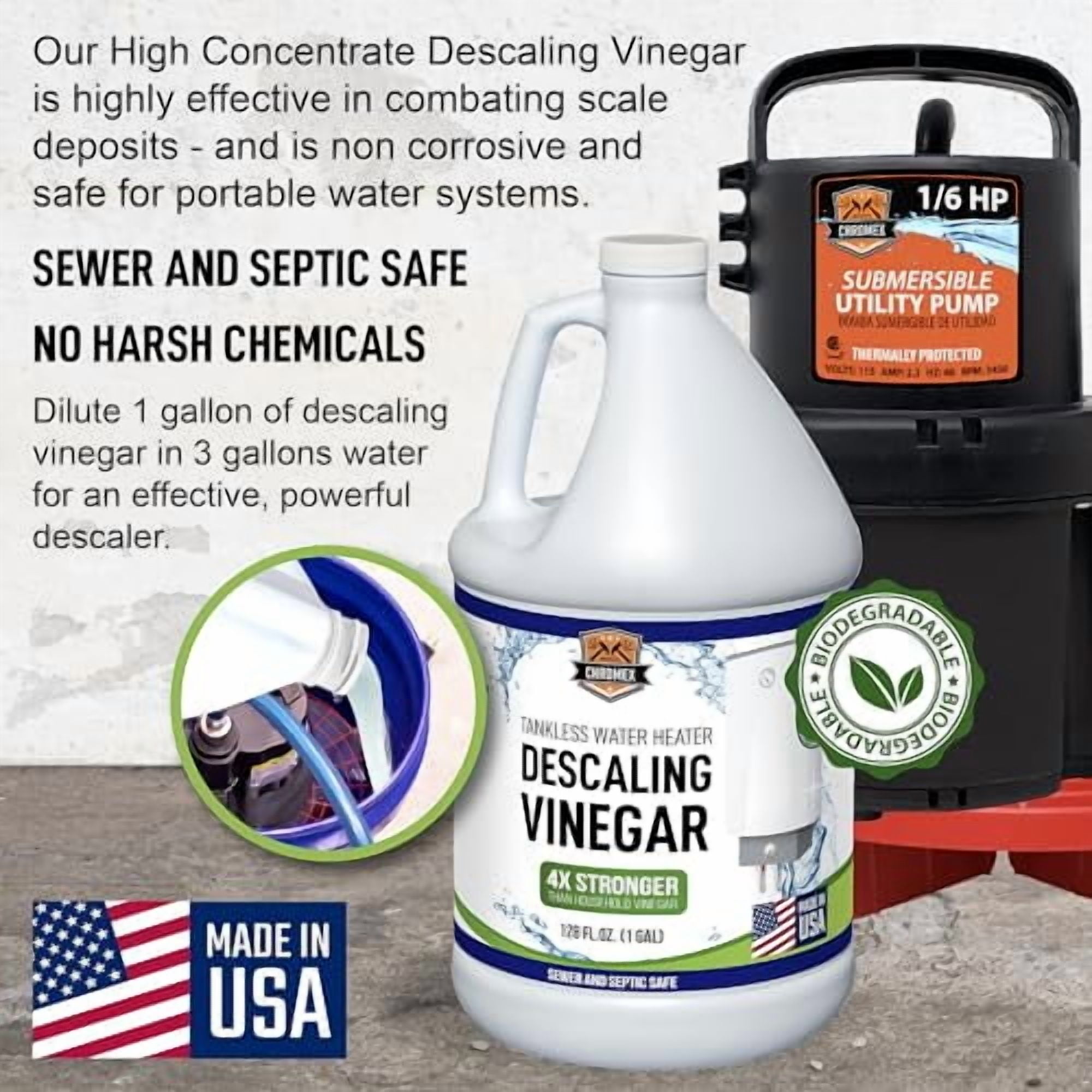 Vinegar Pump For Tankless Water Heater Flush Vinegar On