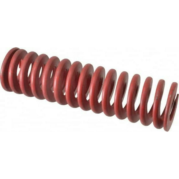 Chromium Alloy Steel 104-828 Red Die Spring, 2" x 1" x 7" Free Length