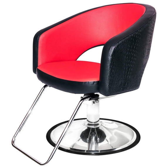 Chromium Olivia Professional Styling Chair with Foam Cushions, Black