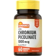 Chromium Picolinate 1000mcg | 60 Tablets | Vegetarian, Non-GMO, Gluten Free Supplement | by Sundance