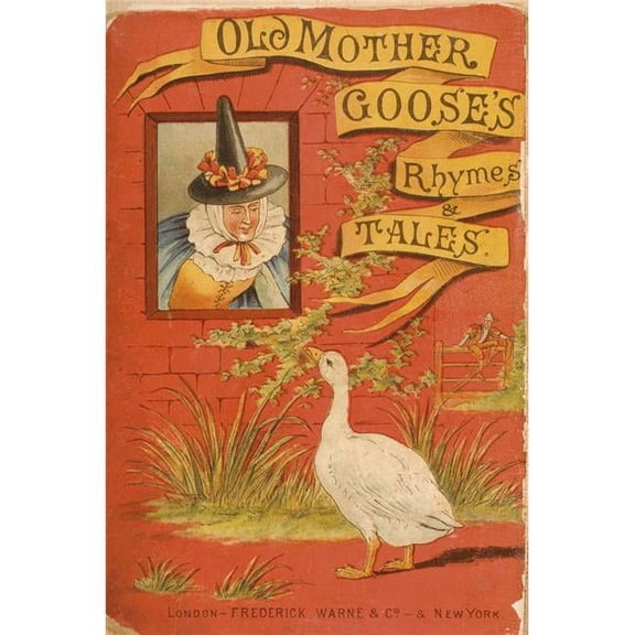 Chromolithographic Cover Illustration From Old Mother Gooses Rhymes & Tales Illustrated by Constance Haslewood Published Poster Print - 11 x 17