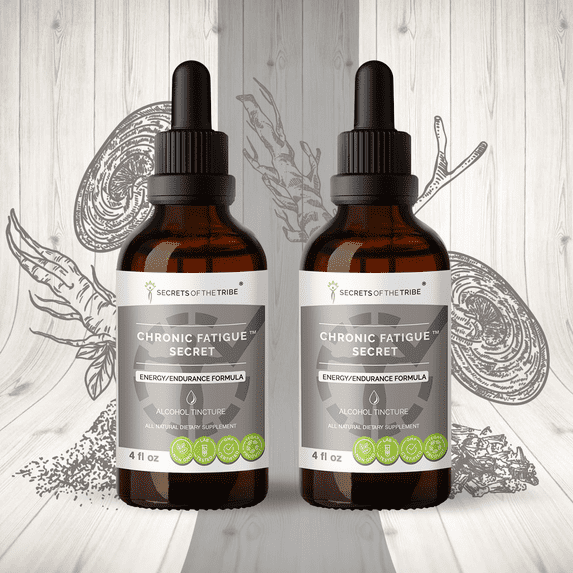 Chronic Fatigue Secret Alcohol Extract, Tincture, Korean Red Ginseng, Rhodiola, Reishi Mushroom, Rehmannia, Ashwagandha, Echinacea. Energy/Endurance Formula 2x4 oz
