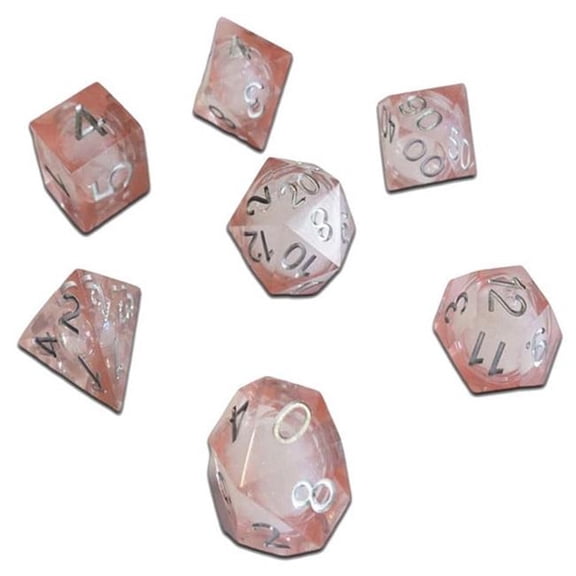 Chronicle RPG Accessories CHR60031 Cube Molten Blush Dice Set - Set of 7
