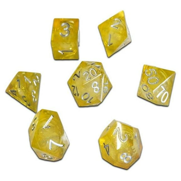 Chronicle RPG Accessories CHR60033 Cube Molten Citrine Dice Set - Set of 7