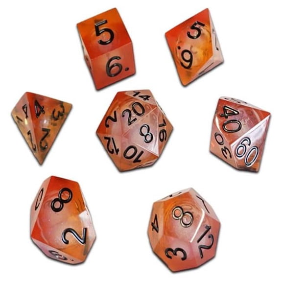 Chronicle RPG Accessories CHR60039 Cube Molten Ember Dice Set - Set of 7