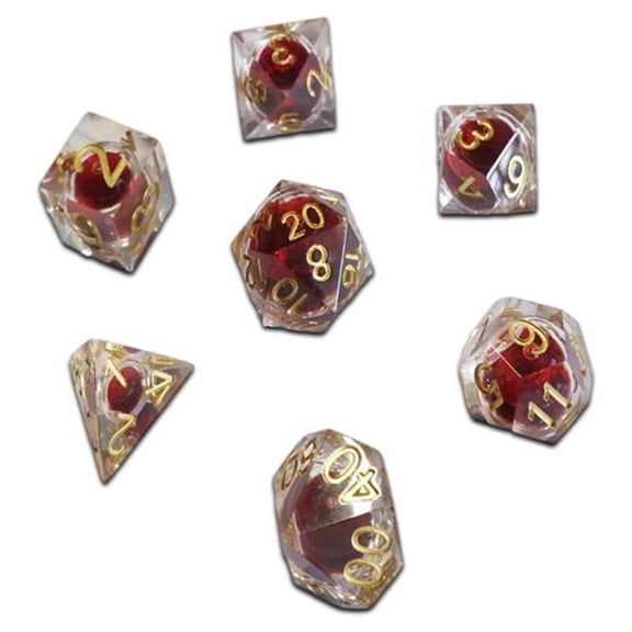 Chronicle RPG Accessories CHR60041 Cube Molten Gold Masquerade Dice Set - Set of 7