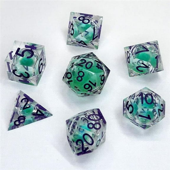 Chronicle RPG Accessories PTY CHR60020 Cube Liquid Core Molten Hexes Dice Set - Set of 7