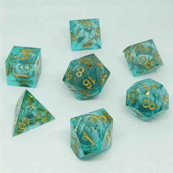 Chronicle RPG Accessories PTY CHR60011 Cube Liquid Core Molten Lagoon Dice Set - Set of 7
