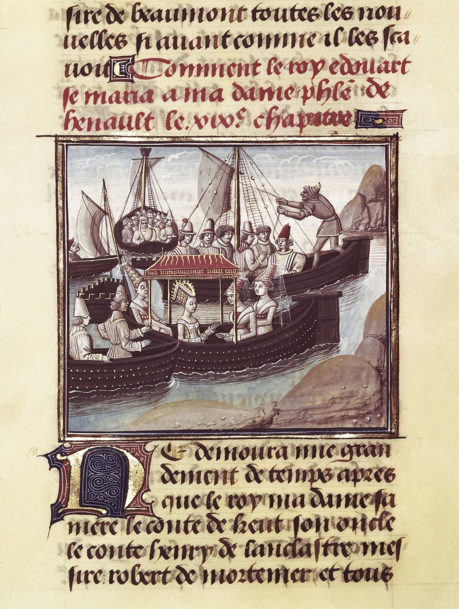 Chroniques (Chronicles) By Jean Froissart (1370-1400) Canvas Art - (24 x 36)