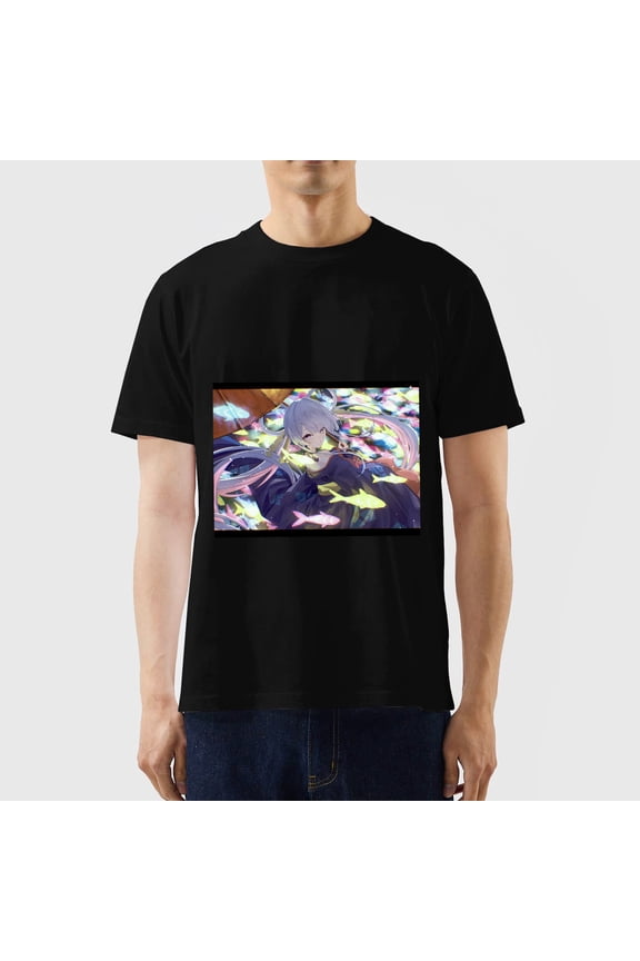Chrono Fantasy Moonlight Vintage Anime Girl Graphic Black T-Shirt