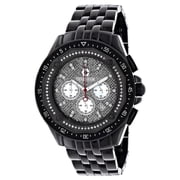 Chronograph Mens Black Diamond Watch 0.55ct