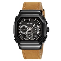 Chronograph Watches for Men Luxury Classic Business Sports Mens Watches with Leather Strap Waterproof Luminous Analog Quartz Reloj para hombre, Gifts for Men