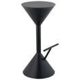 thumbnail image 1 of Chronos 29.75" Modern Industrial Iron Hourglass Backless Bar Stool with Foot Rest, Black, 1 of 9