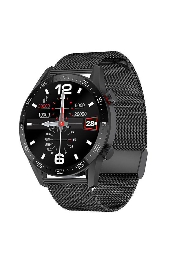Connected Watch, Men / Women 1.3 inch Touch Screen with IP68 Smart Watch, Sleep Monitor(black)