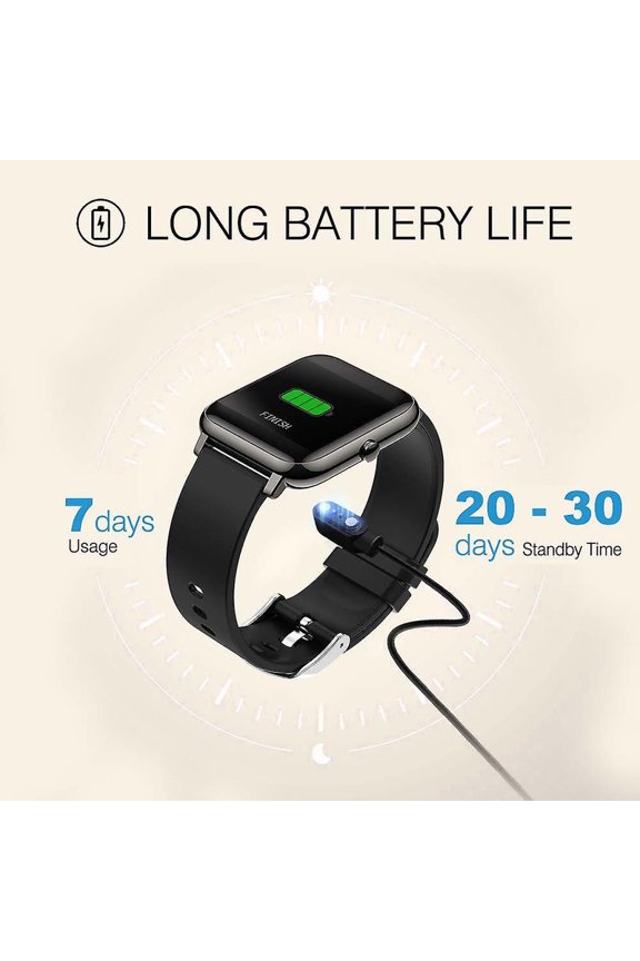 Smart Fitness Band for Android and iOS (Black)