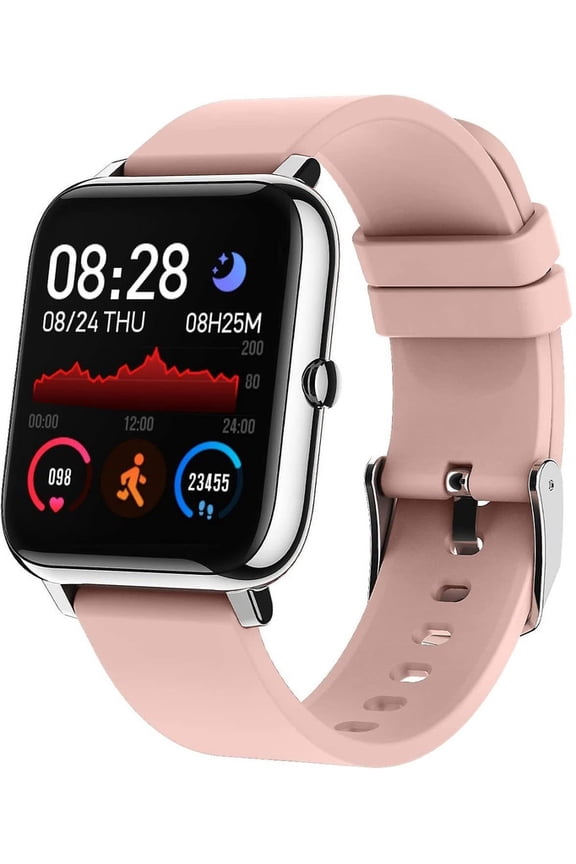 Smart Watch IP67 Waterproof, Smart Watch Sports GPS Fitness Activity Tracker Pedometer for Android iOS (Rose)