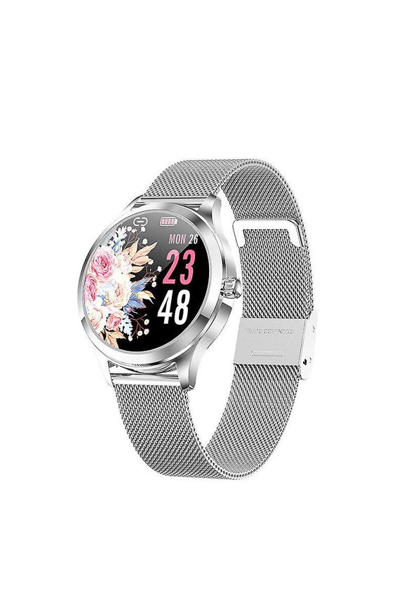 Smart Watch Ladies Gold, IP68 Waterproof Fitness Tracker Smart Watch Ladies, for Android iOS(silver)