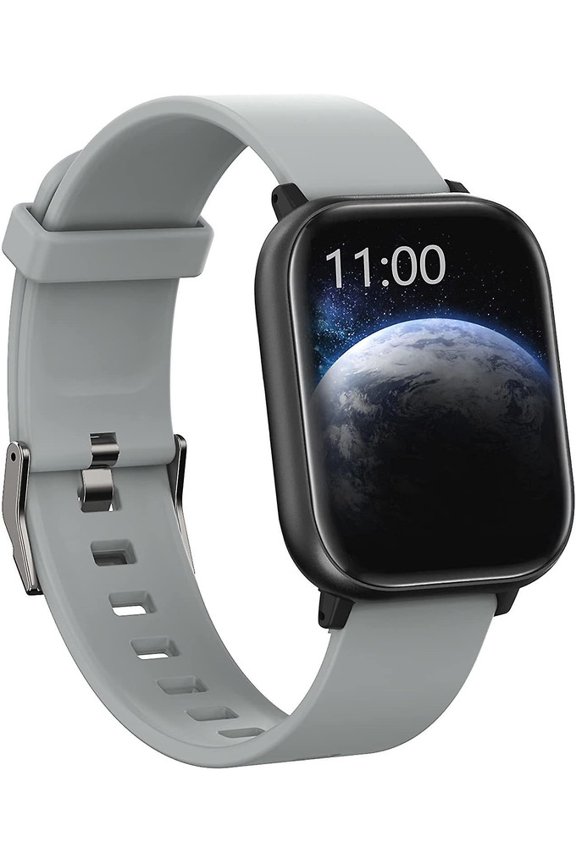 Smart Watch for Android IOS Samsung,GPS Running Activity Fitness Tracker , Replaceable Watch Face and Strap (silver)
