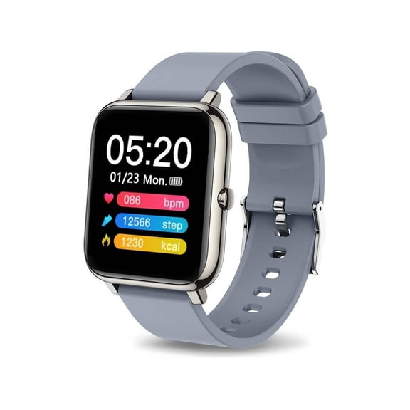 Chronus Smart Watch for unisex with IP67 Waterproof Call SMS Message Activity Trackers Pedometer for Android iOS-Gray
