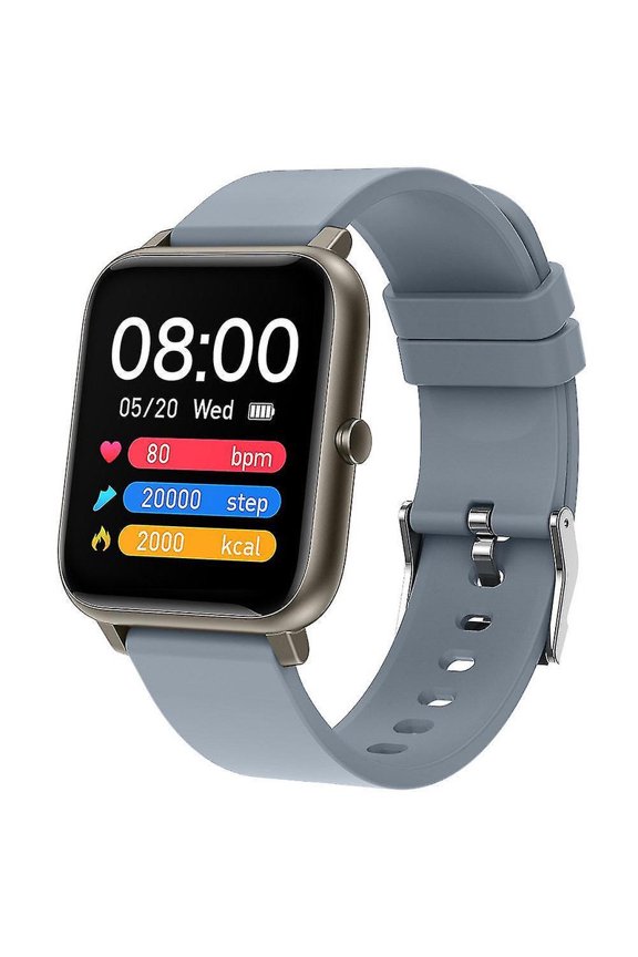Smartwatch Monitor Sleep Monitor Compatible Android iOS(Gray)