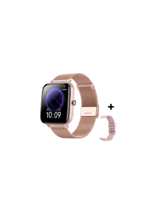 Smartwatch, Waterproof Sports, Watch Information Notification, Android iOS (Gold)