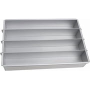 Chrox Rectangle Cake Pan, Adjustable Battenberg Cake Mold, Non-Stick Aluminum Cake Pans