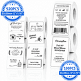 thumbnail image 1 of ChrumpTon 6 Rolls Thermal Transfer Labels, 1110 Count Coated Paper Labels, 2" x 1" & 2" x 3.15" Self Adhesive Barcode Labels for Shipping, Inventory, Product & Address Labeling, 1 of 9