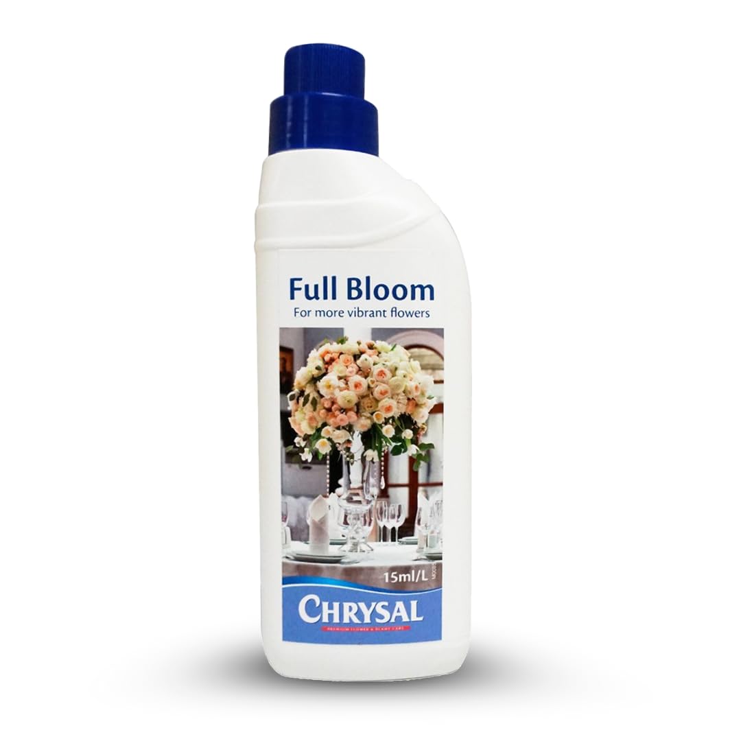 Chrysal Full Bloom Liquid Flower Food Clear, Concentrated Formula for