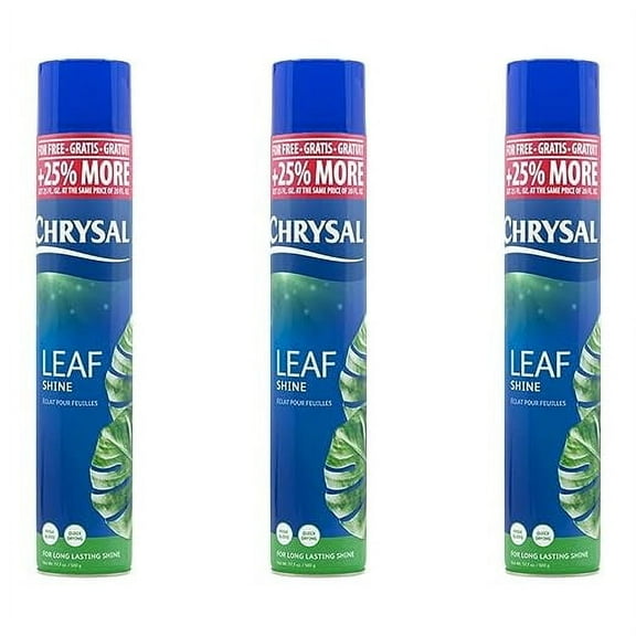 Chrysal Leafshine Aerosol Spray 25 Ounces Bundled by Evergreen Farm and Garden (3 Pack)