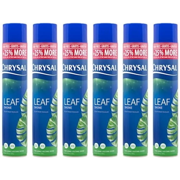 Chrysal Leafshine Aerosol Spray 25 Ounces Bundled by Evergreen Farm and Garden (6 Pack)