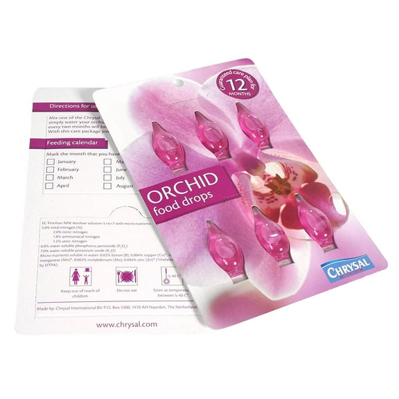 Chrysal Orchid Food Drops with Micronutrients Care Plan for 12 Months