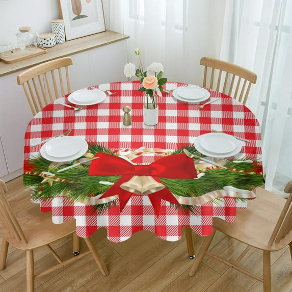 Chrysanthemum Bird Butterfly Retro Round Table Cloth Waterproof Wedding Holiday Tablecloth Coffee Table Decor Table Cover