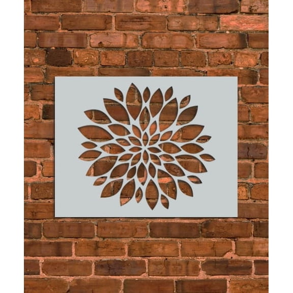 Chrysanthemum Petals Stencil