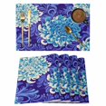 thumbnail image 1 of Chrysanthemum Spring Floral Placemats Set of 4 Summer Flowers Purple White Place Mats Indoor Wipeable Table Mats Washable Cloth Dining Table Placemats for Kitchen Holiday Party Home Decor 13x19 Inch, 1 of 9